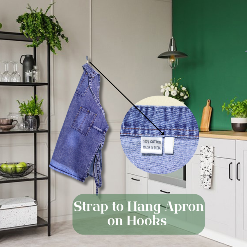 blue denim apron in India